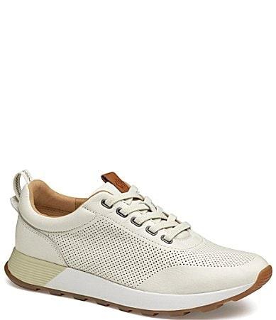 Johnston  Murphy Mens Kinnon Perforated Leather Sneakers Product Image