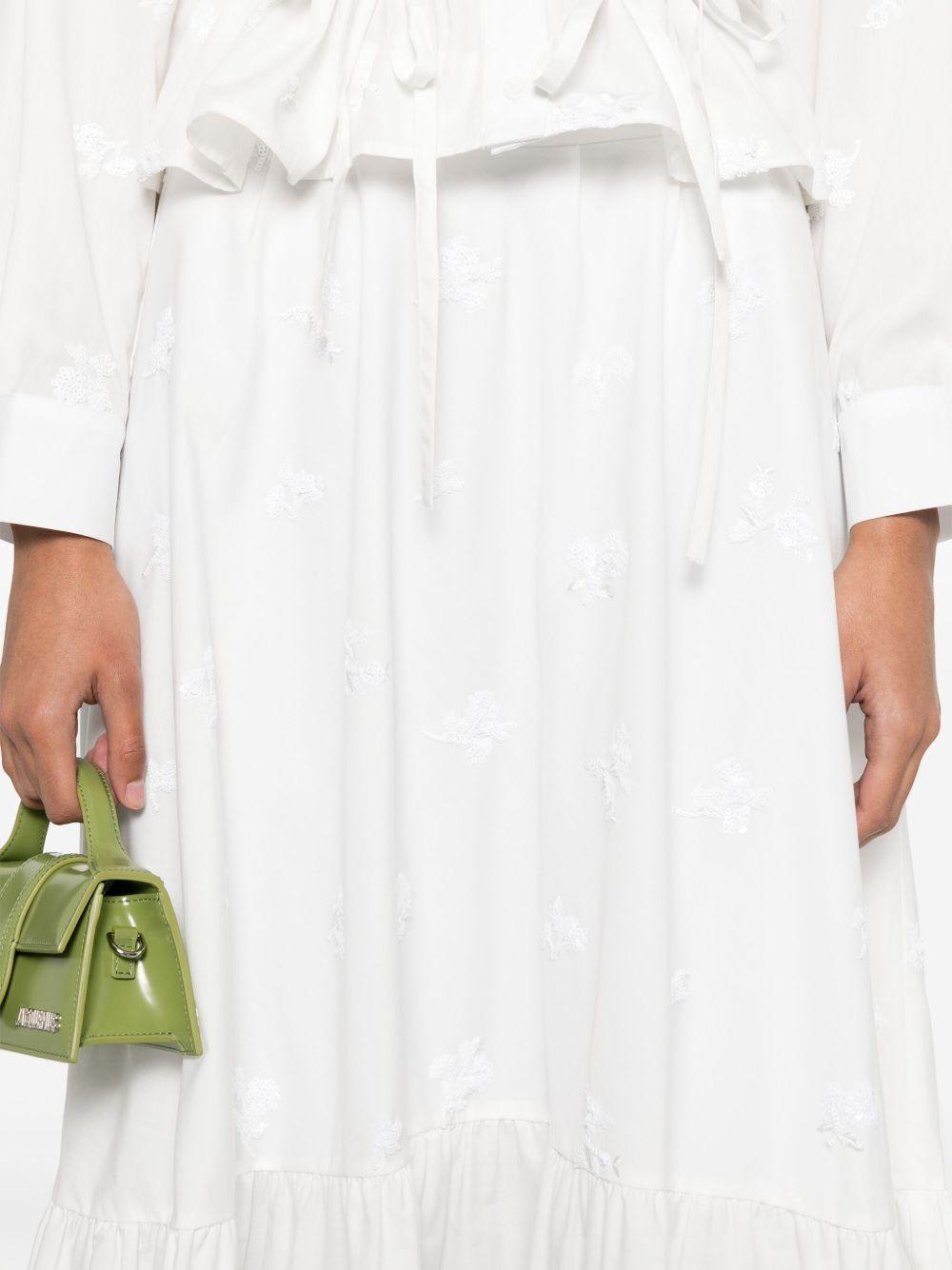 floral-embroidered maxi skirt Product Image