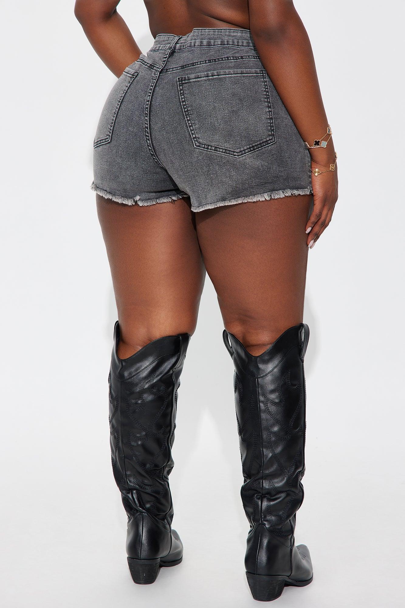 Always My Type Denim Shorts - Grey Female Product Image