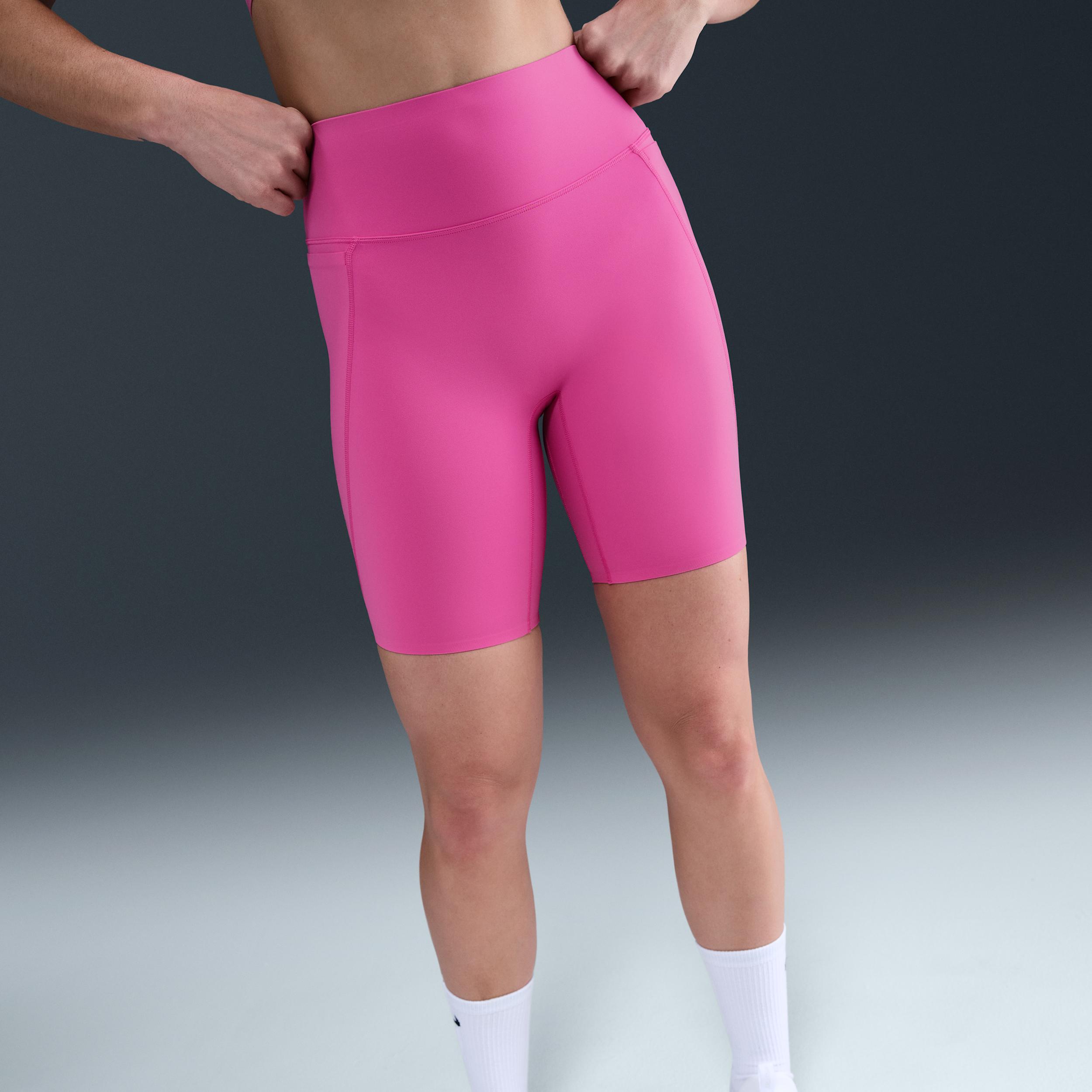 Nike Womens Universa High-Waisted 8 Biker Shorts with No Front Seam | HQ6823-675 Product Image