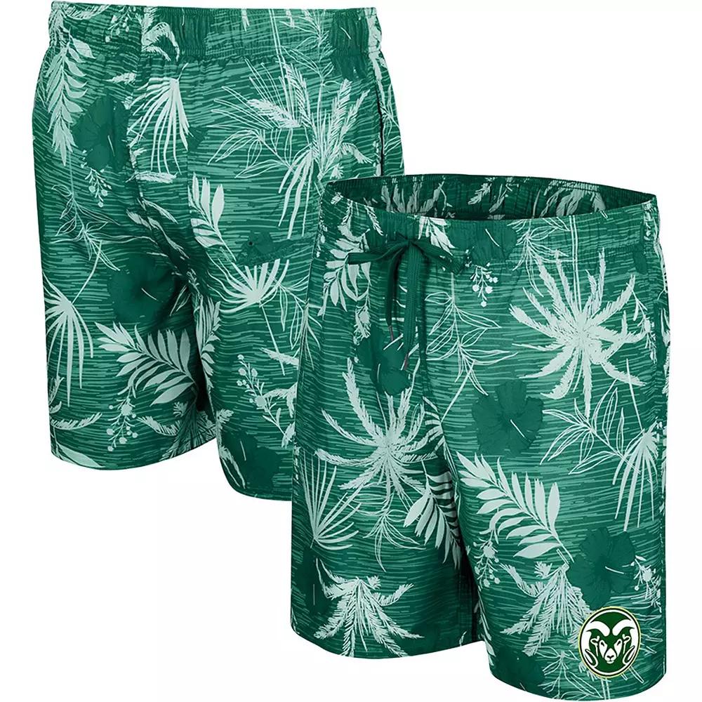 Men's Colosseum Green Colorado State Rams What Else is New Swim Shorts,  Product Image