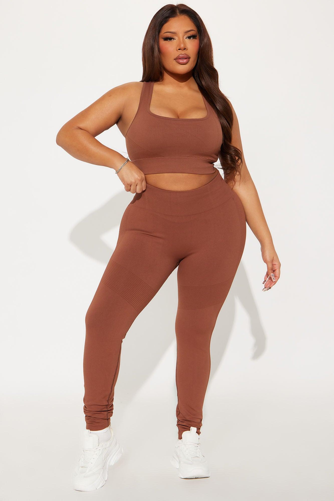 Good Stretch Seamless Sports Bra - Mocha Product Image