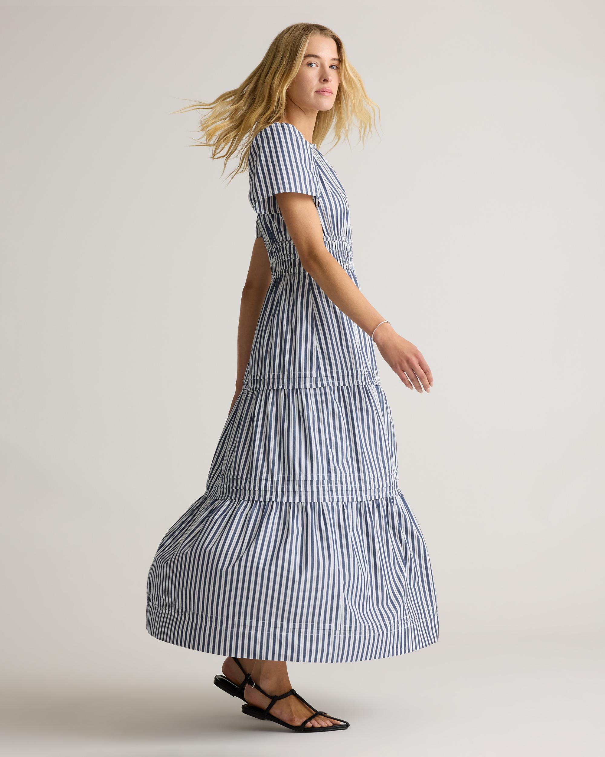 Quince | Women's Poplin Tiered Maxi Dress Cotton Product Image