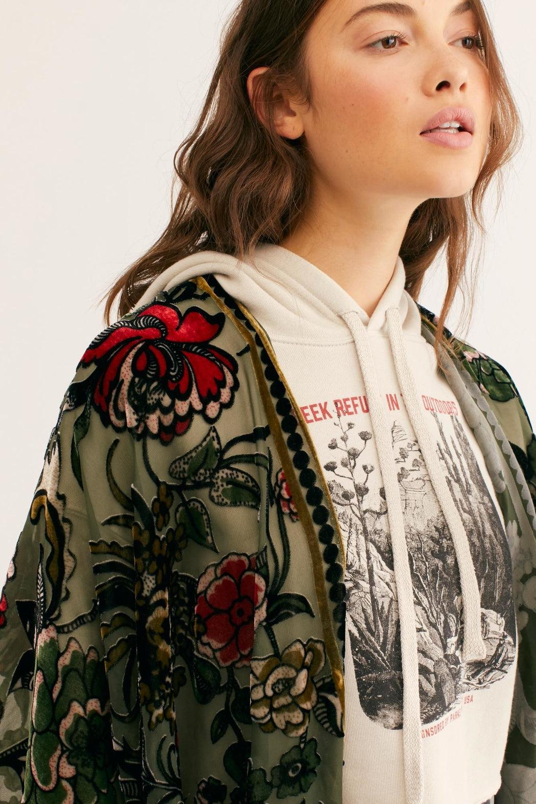 Muse Burn Out Velvet Kimono Product Image