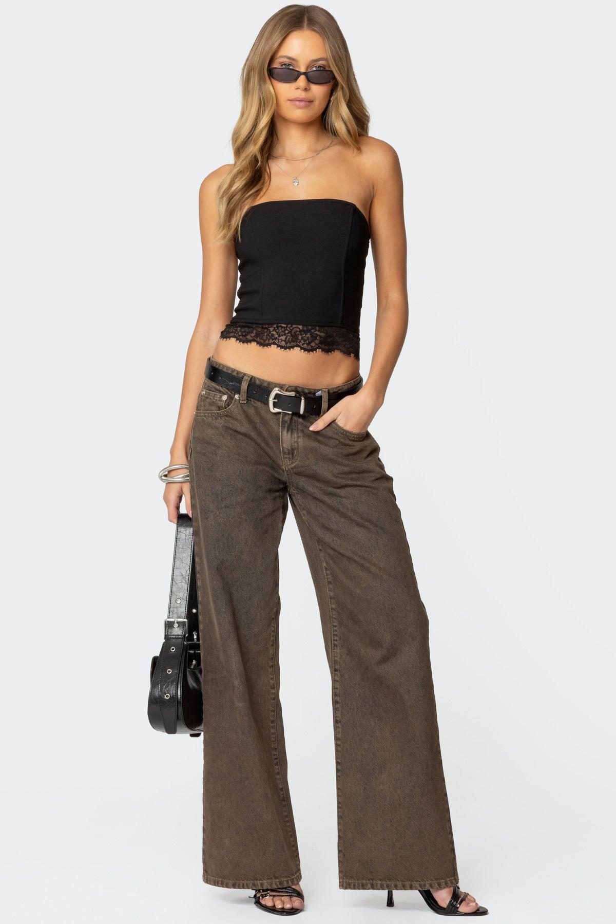 Elaina lacey strapless corset Product Image