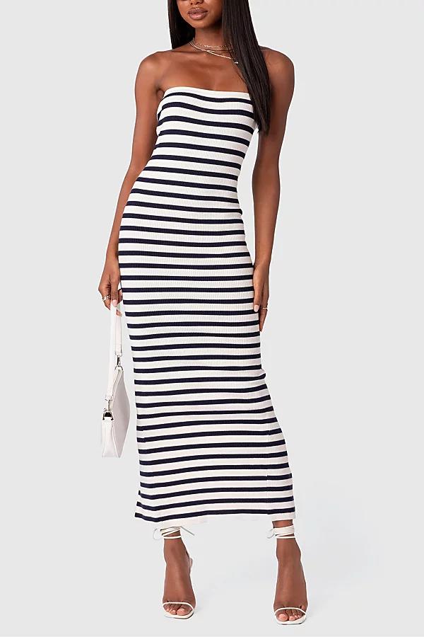 Edikted Knit Striped Maxi Dress Womens at Urban Outfitters Product Image