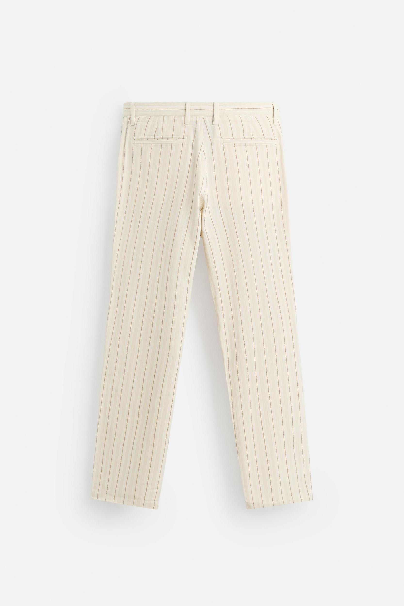 JACQUARD STRIPED PANTS Product Image