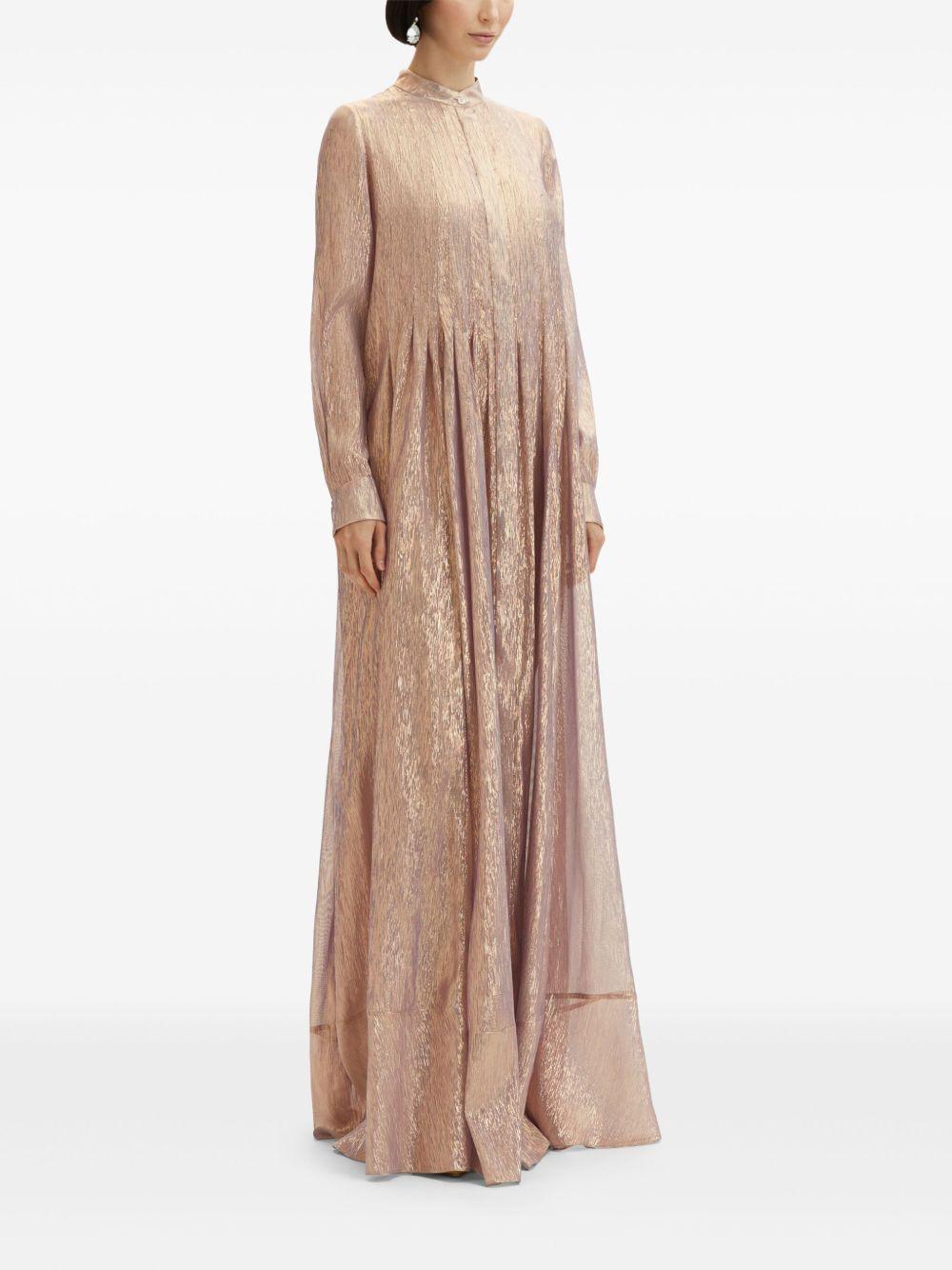 metallic shirt gown Product Image