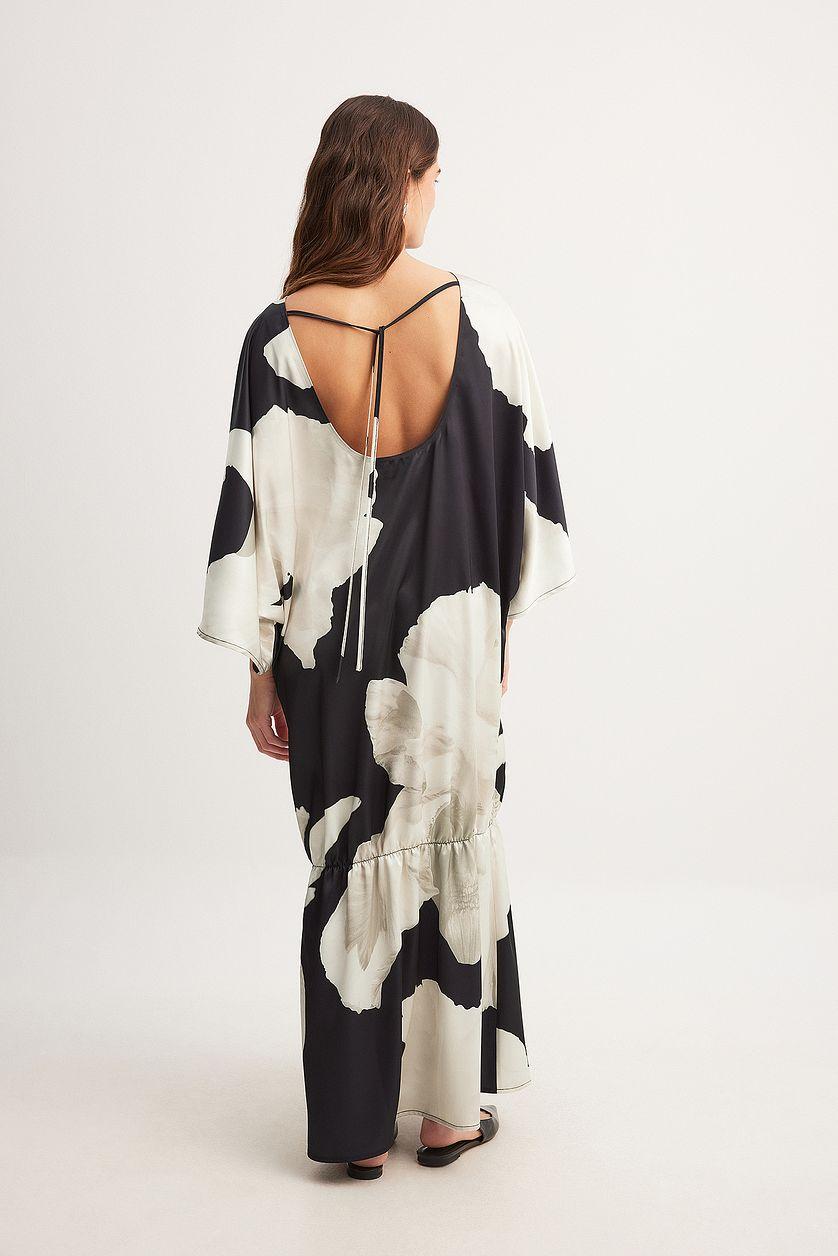 Printed Open Back Maxi Dress Product Image