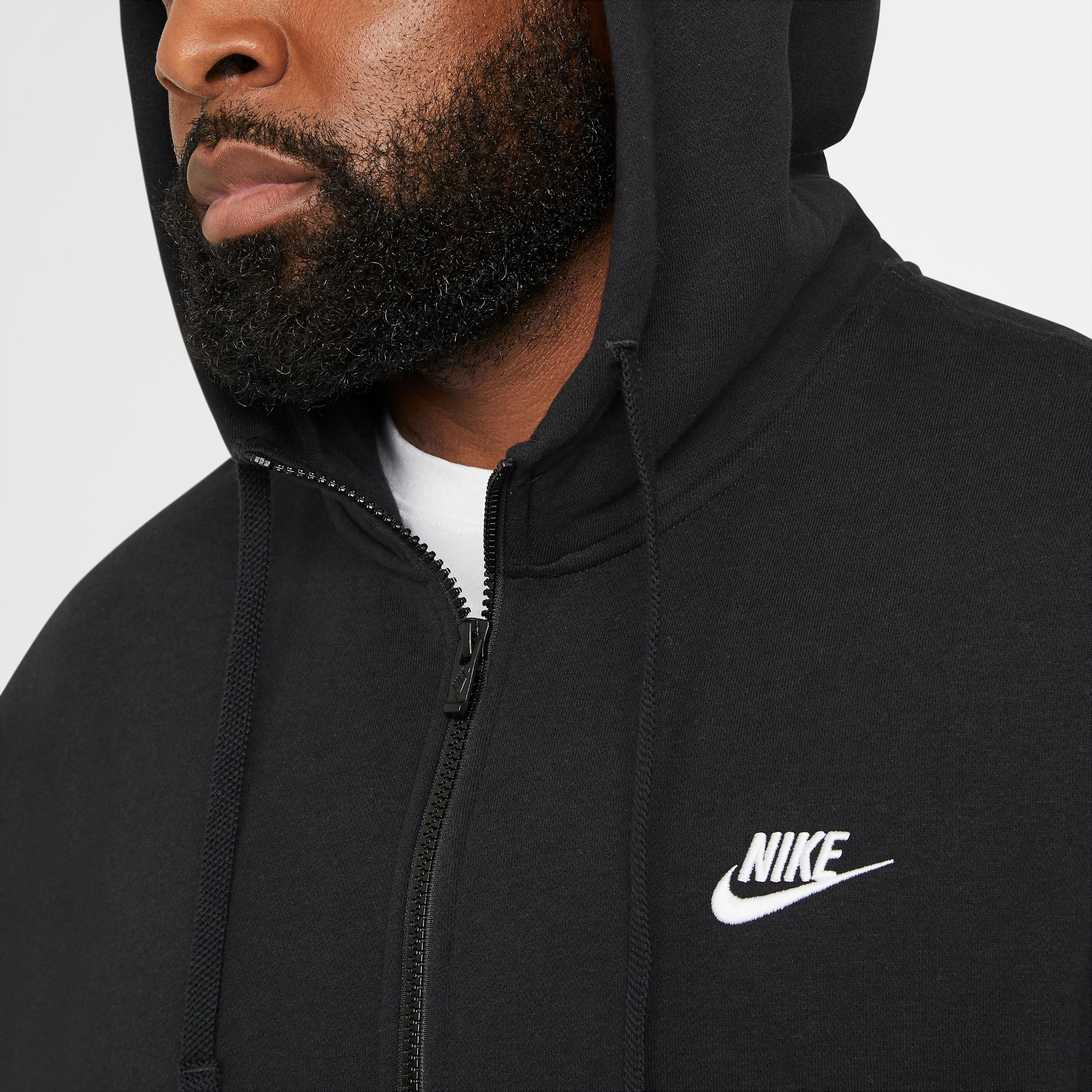 Mens Nike Sportswear Club Fleece Full-Zip Hoodie | BV2645-010 Product Image
