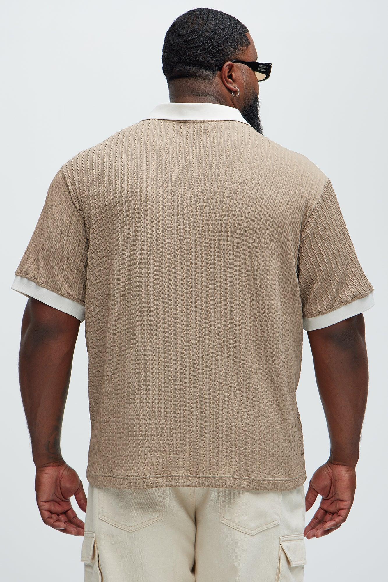 Dog In Me Textured Polo - Taupe/combo Product Image