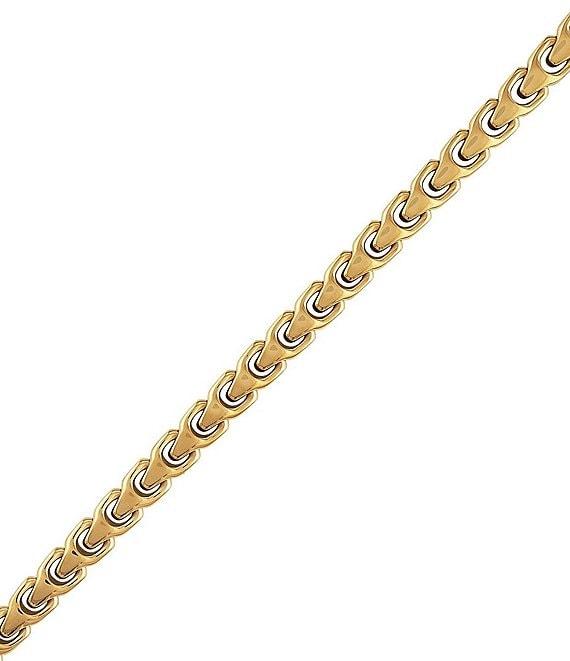 Bulova Men's Gold Tone Stainless Steel Chain Line Bracelet Product Image