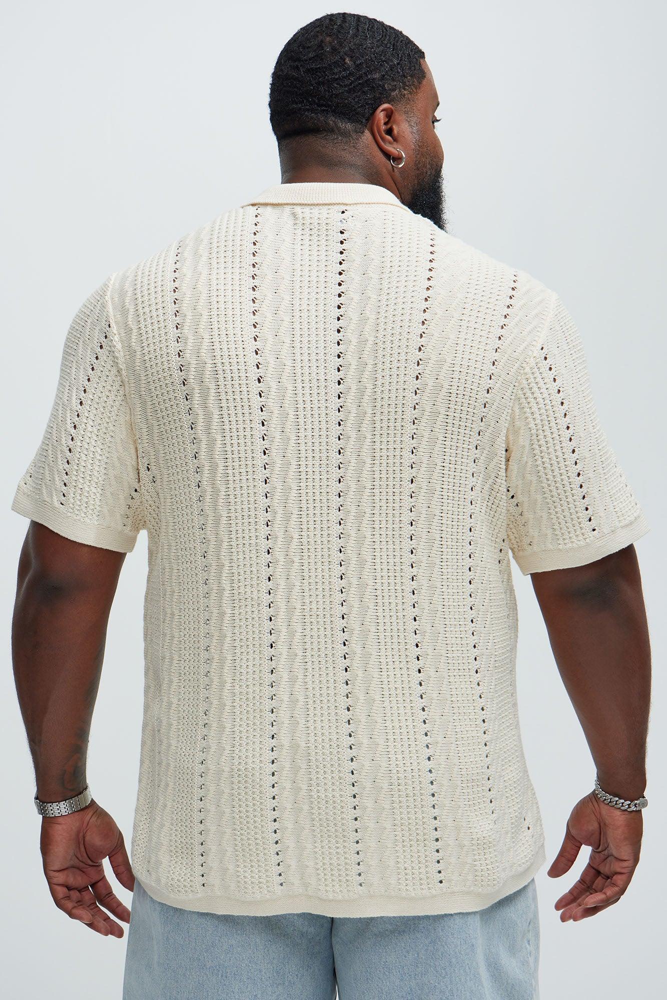 Rue De Rivoli Knitted Polo - Cream Product Image