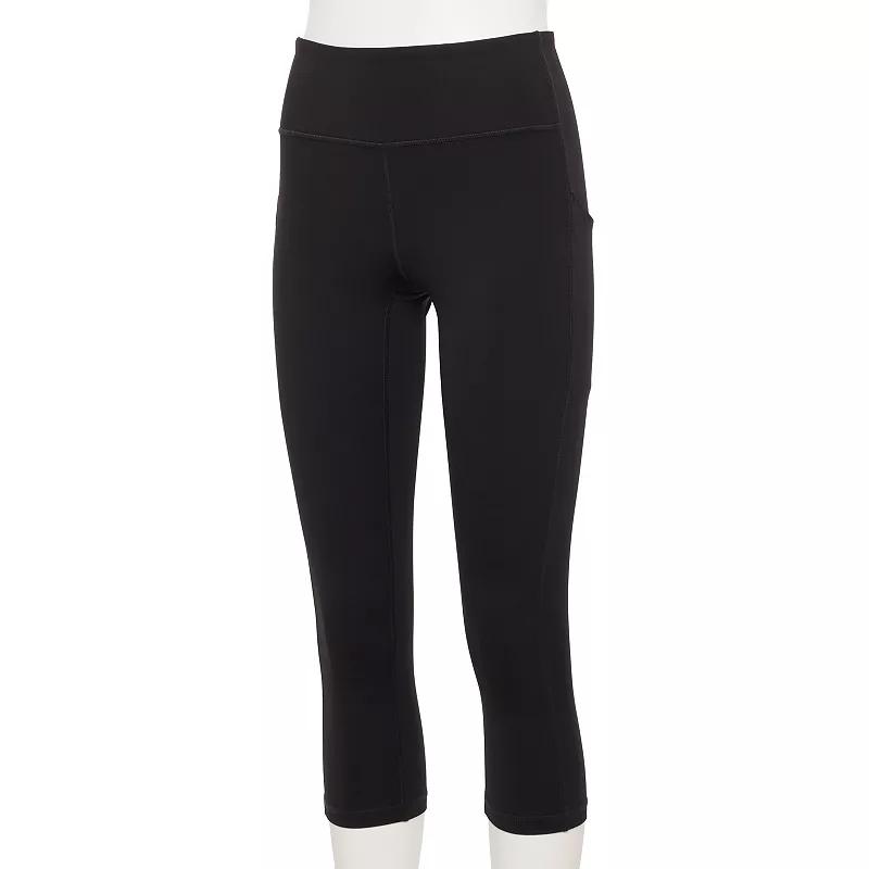 Petite Tek Gear® Ultrastretch Pocket High-Waisted Capri Leggings, Women's,  Product Image