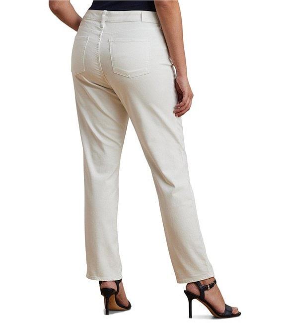 Lauren Ralph Lauren Plus Size Mid Rise Straight Leg Jeans Product Image