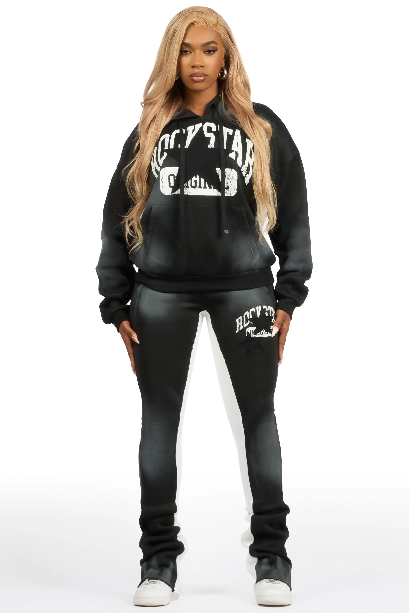 Donique Black Super Stacked Trackset Female Product Image