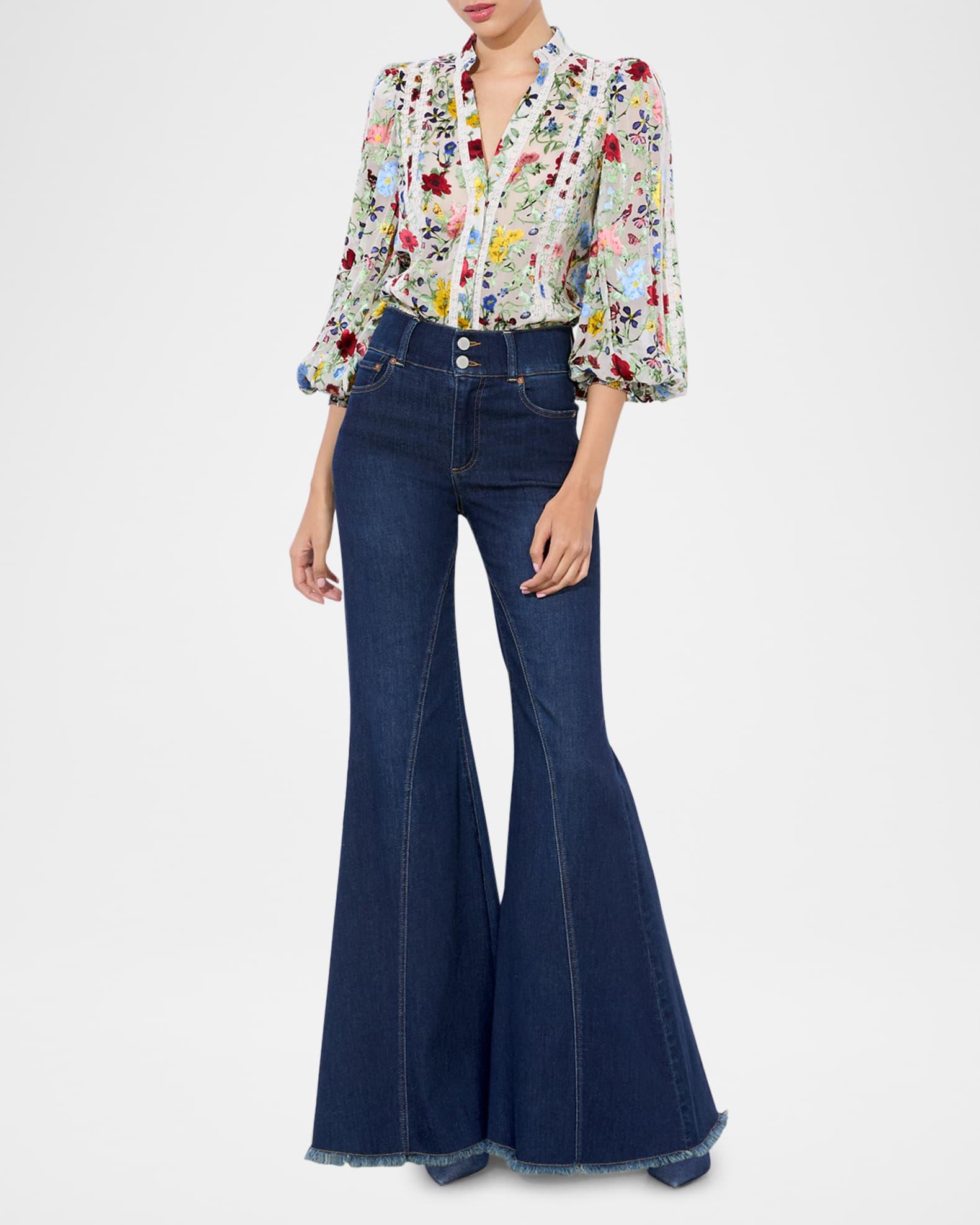 Arlette Floral Blouson-Sleeve Blouse  Product Image