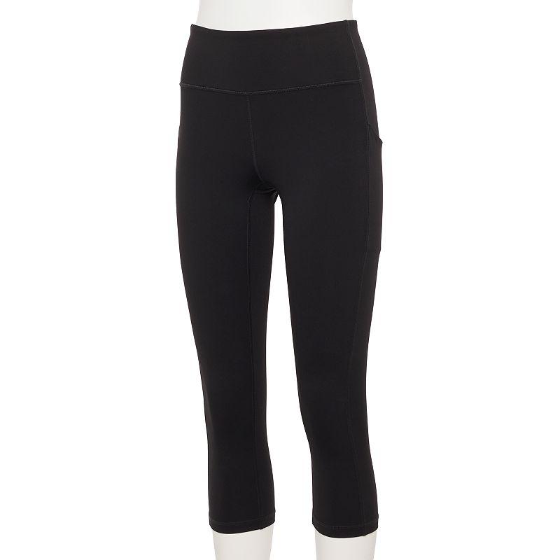 Petite Tek Gear® Ultrastretch Pocket High-Waisted Capri Leggings, Women's,  Product Image