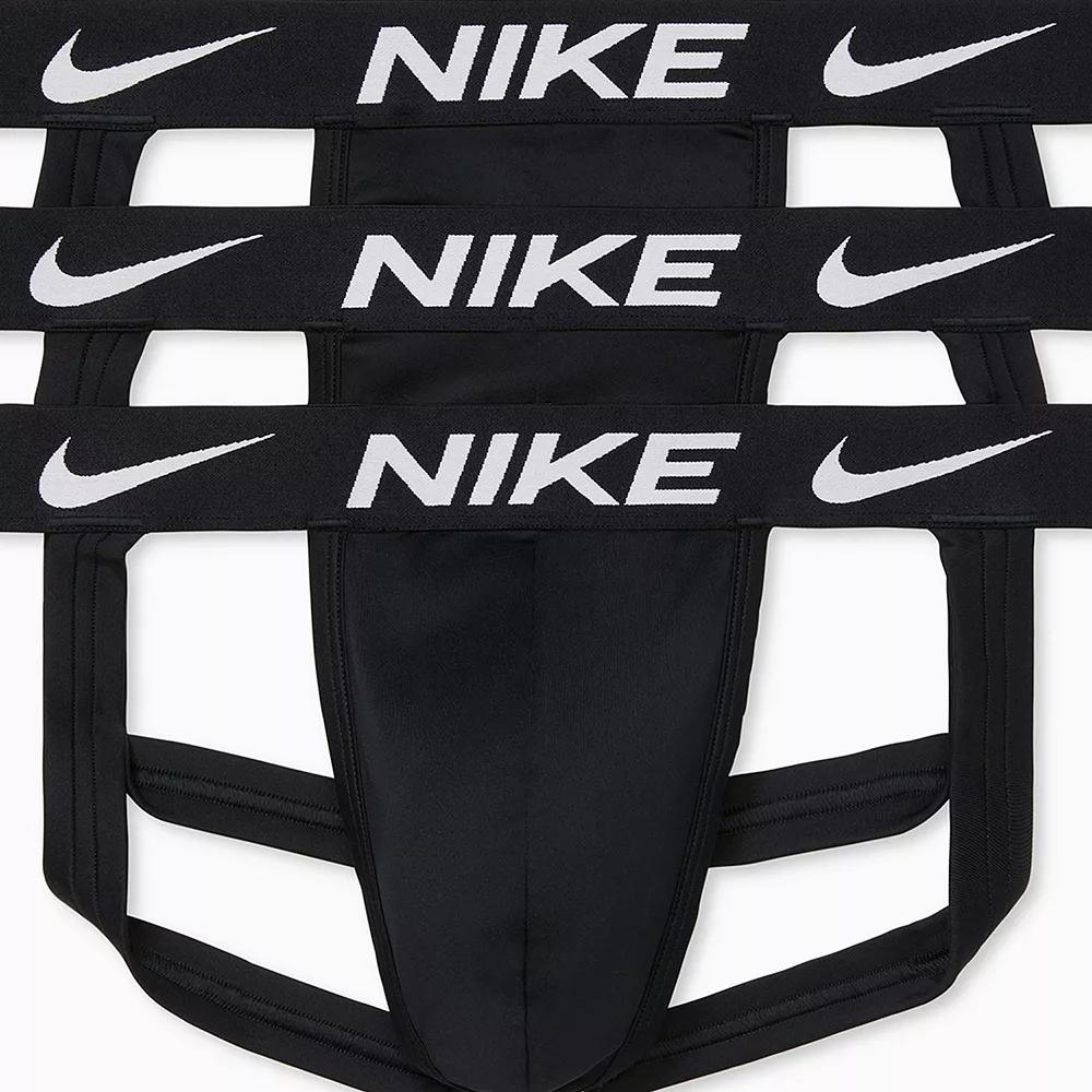 Nike Mens Dri-FIT Essential Micro Jock Straps (3-Pack) | KE1144-001 Product Image