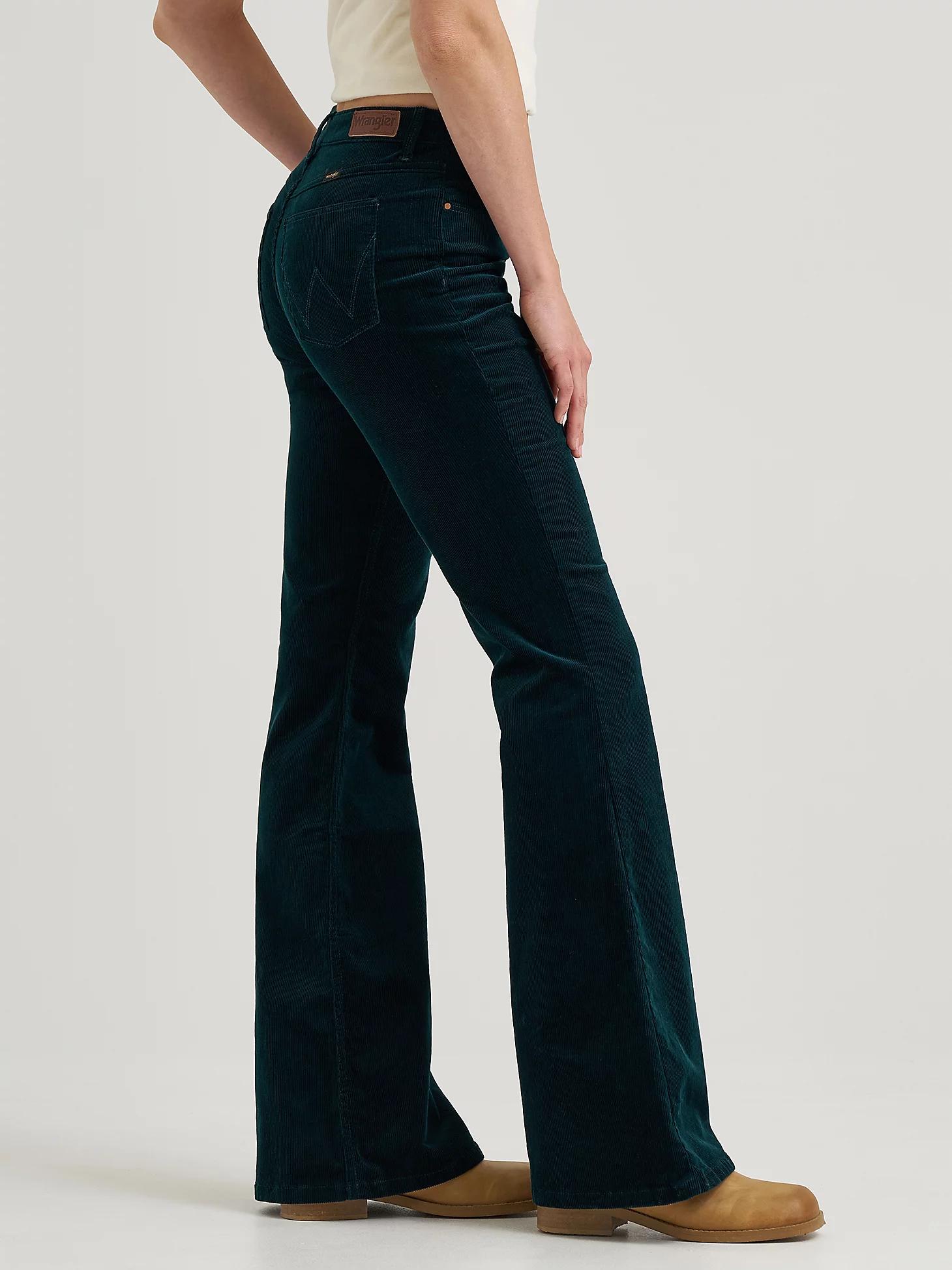 Women's Wrangler® Corduroy High Rise Fierce Flare Jean in Jewel Product Image