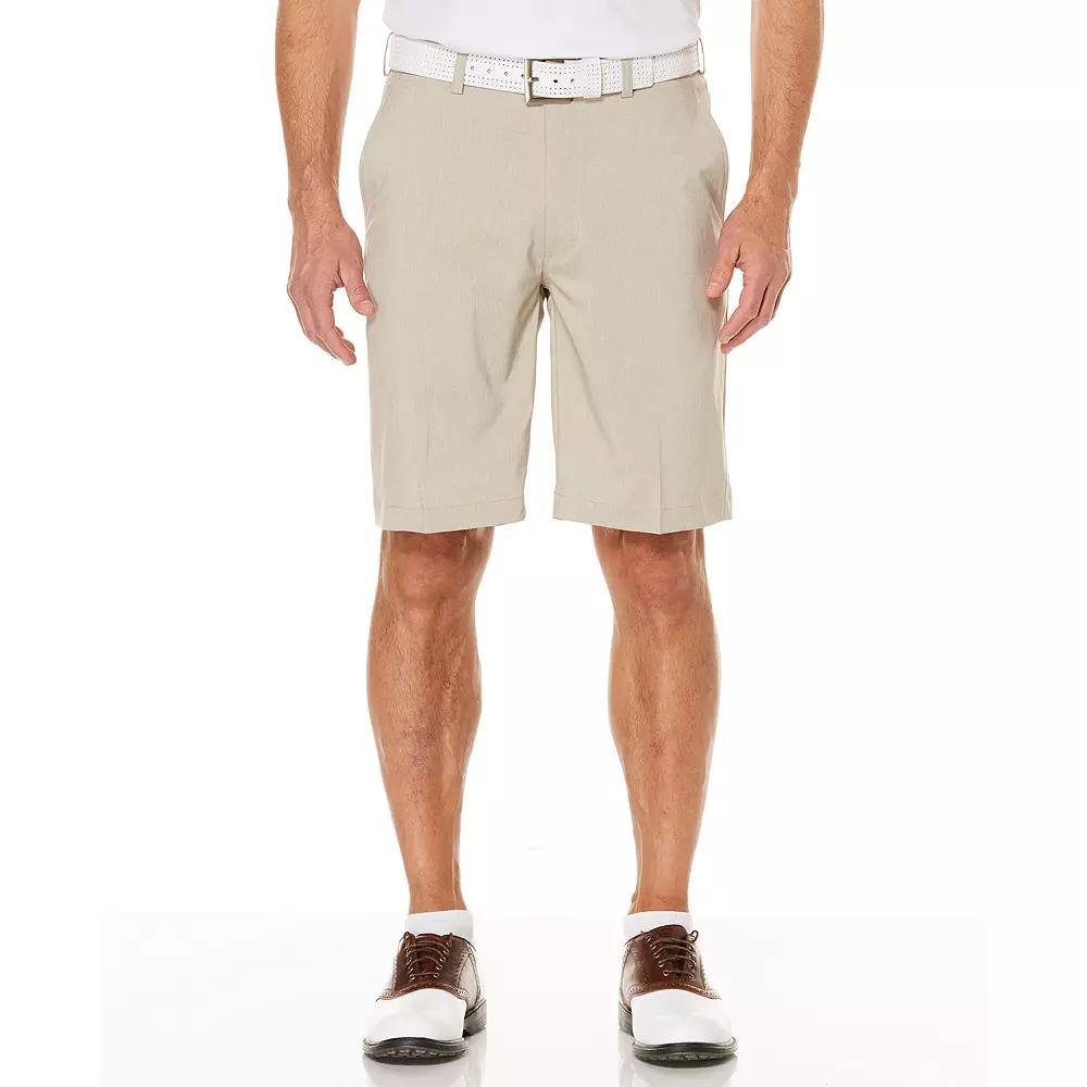 Men's Grand Slam 9" Active Waistband Stretch Golf Shorts, Size: 32, Khaki Grey Product Image