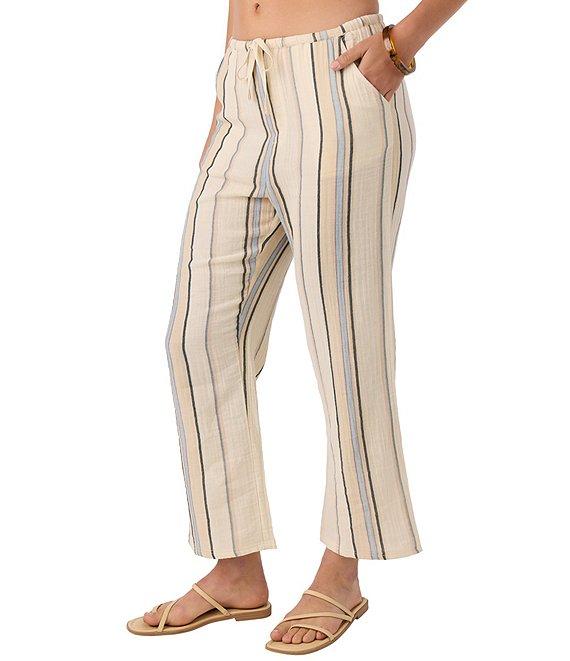 O'Neill Brenda Mid Rise Striped Double-Gauze Pants Product Image