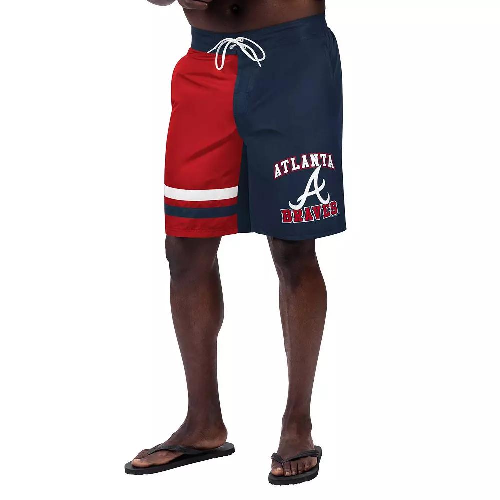Men's G-III Sports by Carl Banks Navy Atlanta Braves Anchor Swim Trunks, Size: 2XL, Blue Product Image