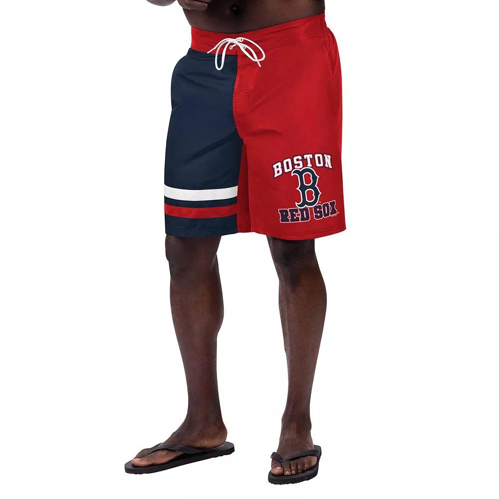 Men's G-III Sports by Carl Banks Red Boston Red Sox Anchor Swim Trunks, Size: Small Product Image