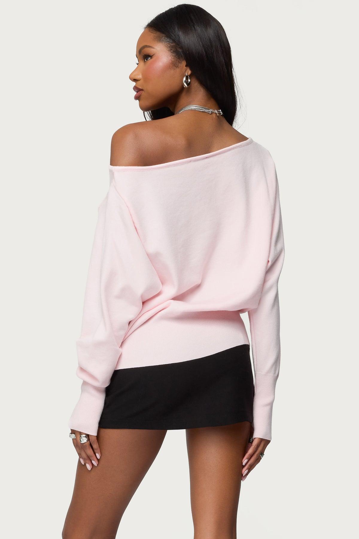 Off Shoulder Oversized Sweater Product Image