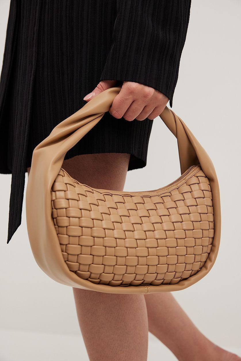 Twisted Handle Woven Handbag Product Image