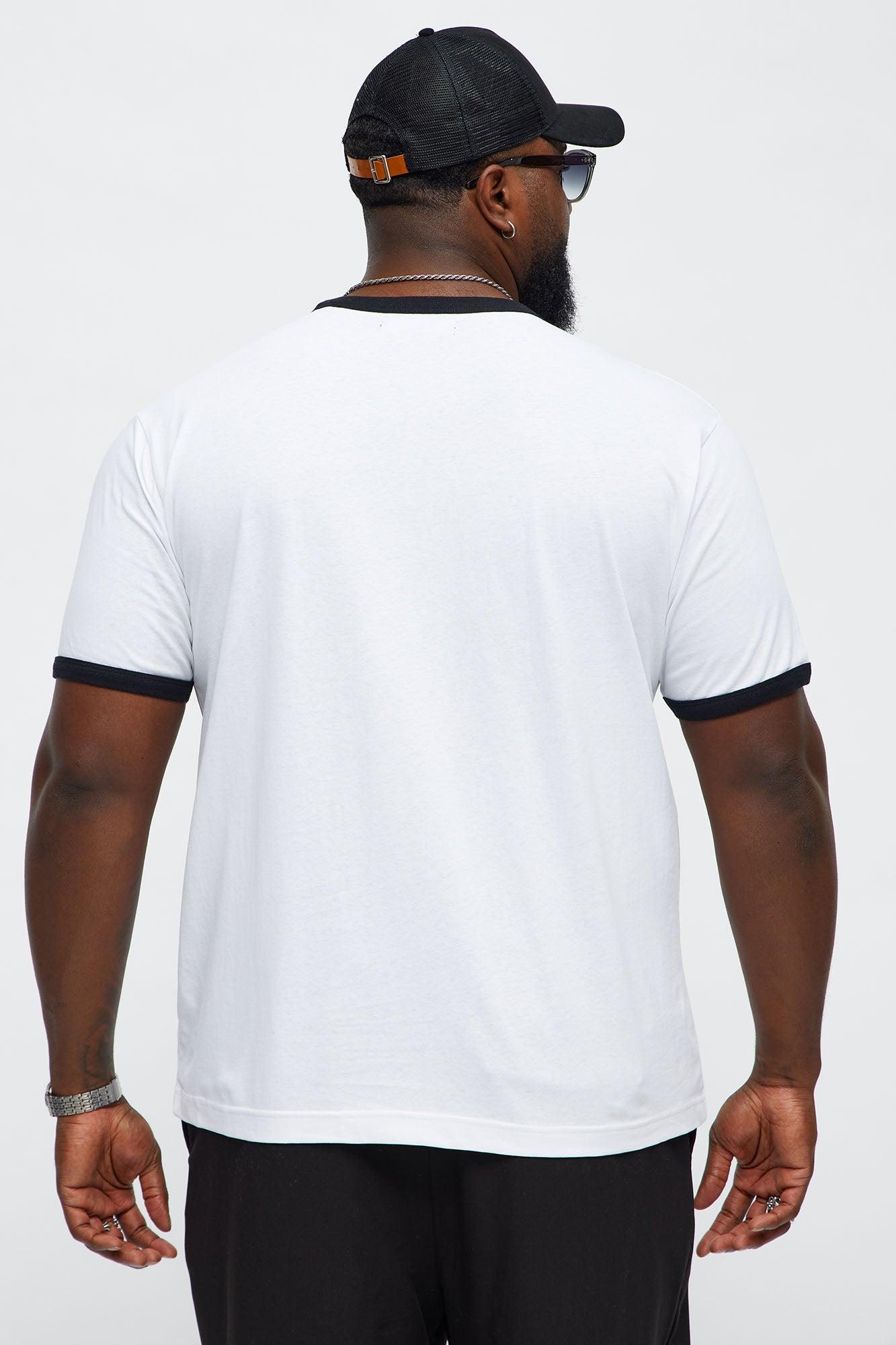 Full Throttle Ringer Short Sleeve Tee - White/Black Male Product Image