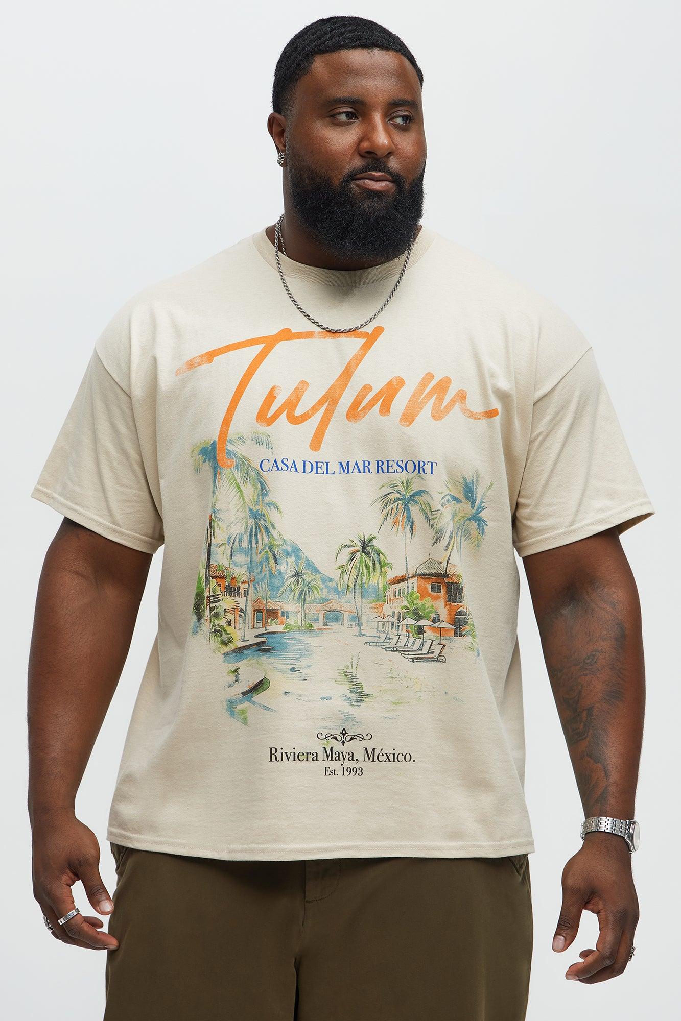 Tulum Resort Oversized Short Sleeve Tee - Sand Product Image