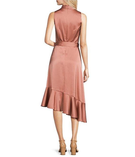 Alex Marie Annalee Satin Cowl Neck Sleeveless Midi Dress Product Image