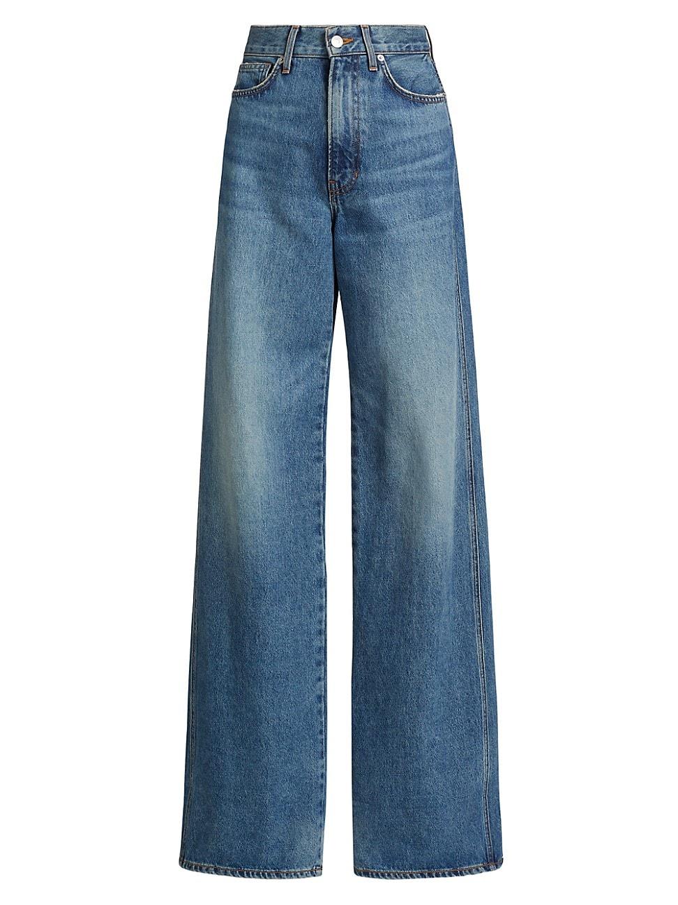 Womens Taylor High-Rise Wide-Leg Jeans Product Image