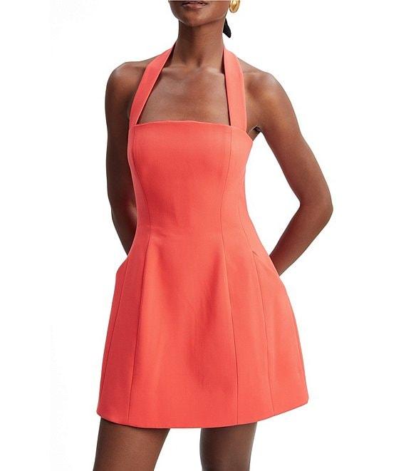 Bardot Nevelle Hourglass Halter Neck Sleeveless A-Line Mini Dress Product Image