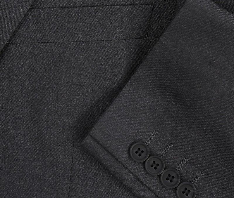 Vanderbilt Collection  - Classic 2 Piece Suit 2 Buttons Regular Fit In Charcoal Gray Product Image