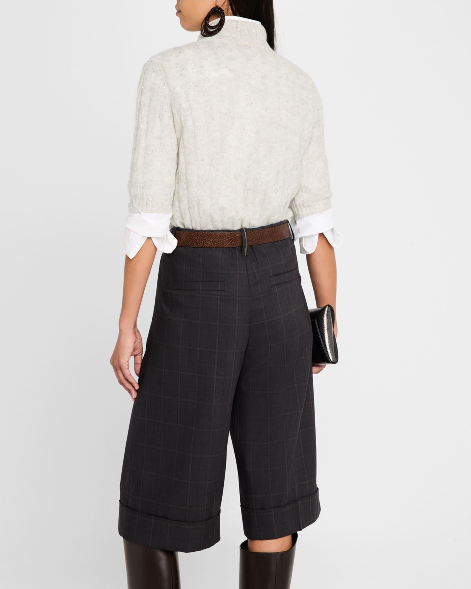 Glam Cable-Knit Mohair Sweater  Product Image