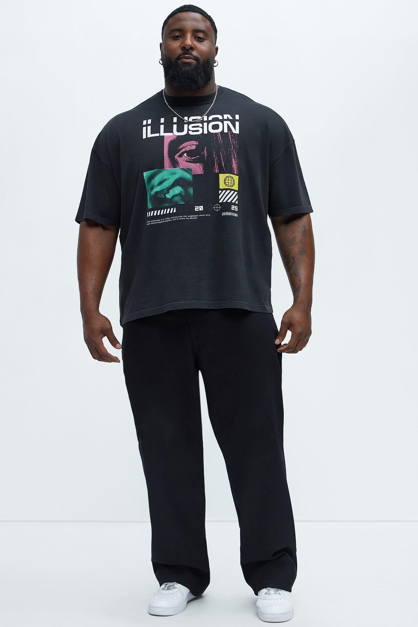 World Illusion 2025 Oversized Short Sleeve Tee - Black Product Image