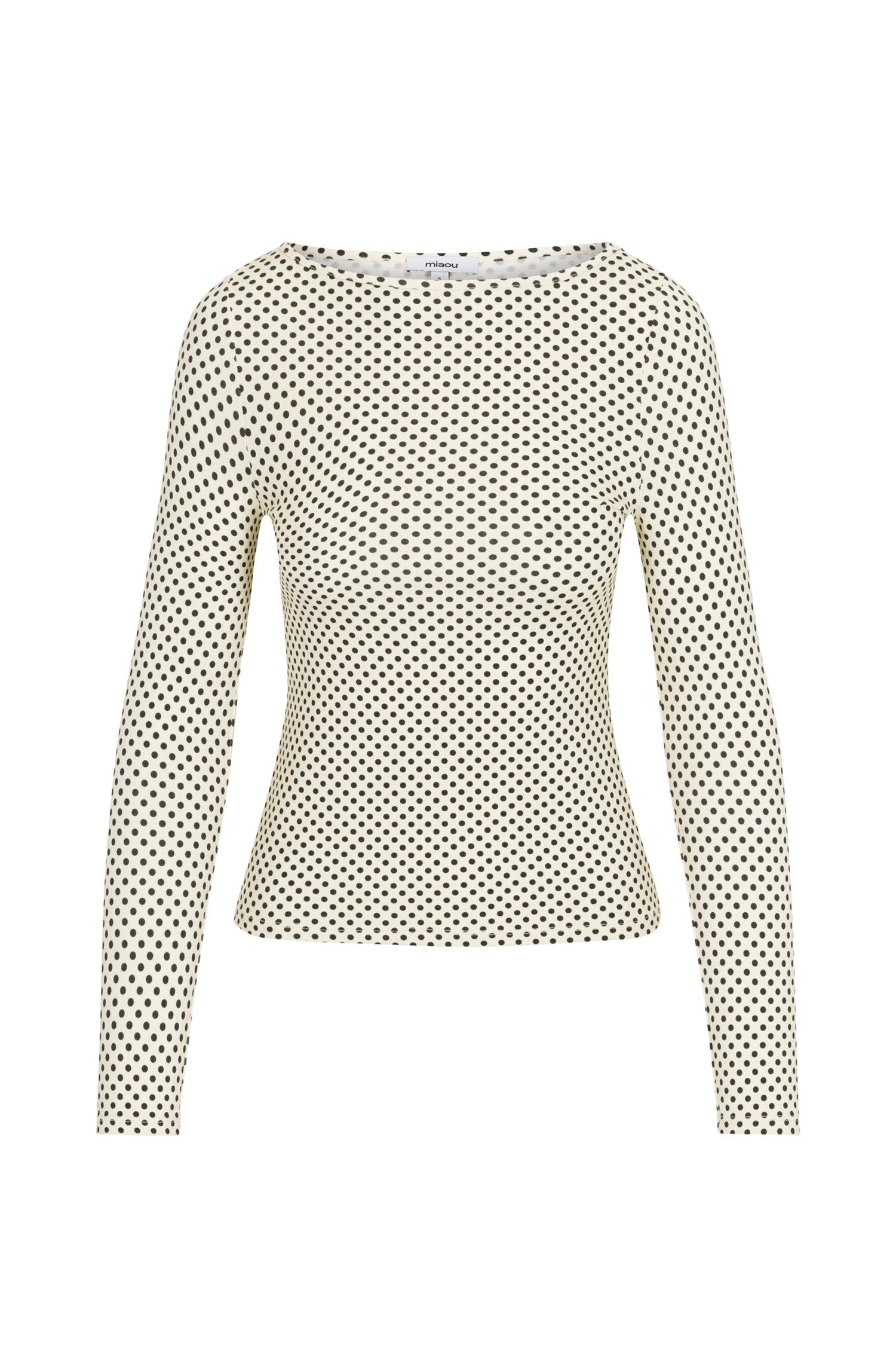 AMELIA TOP - BUTTER POLKA DOT Product Image