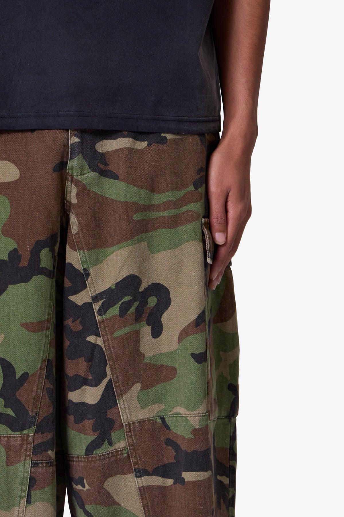 Extra Long Cargo Shorts - Camo Product Image