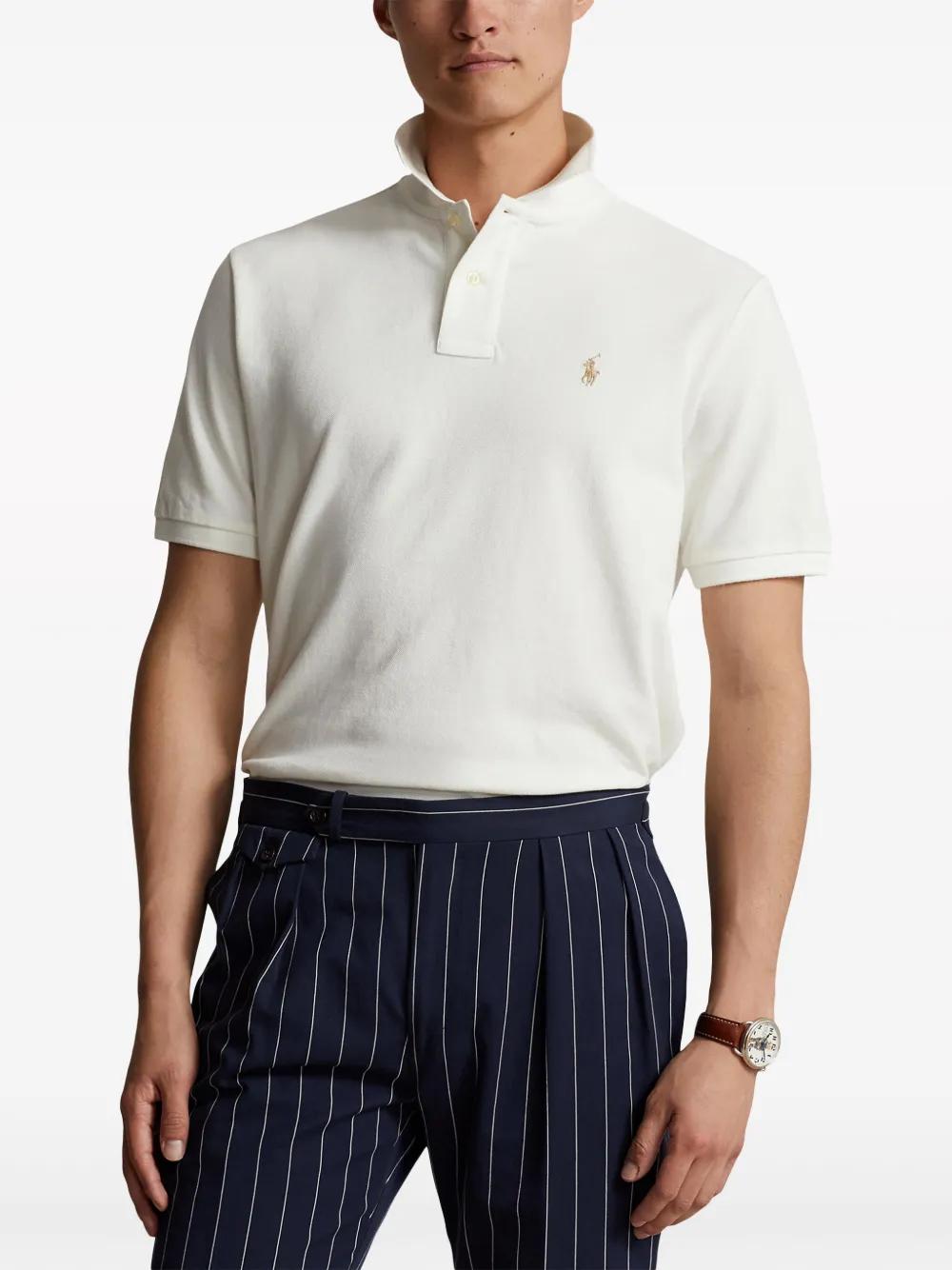 Polo Pony-embroidered cotton polo shirt Product Image