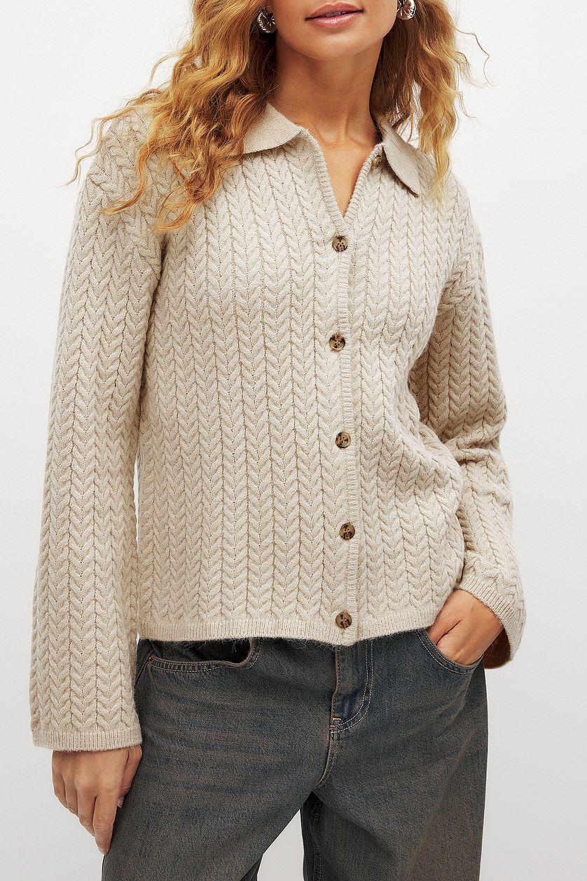 Cable Knitted Cardigan Product Image
