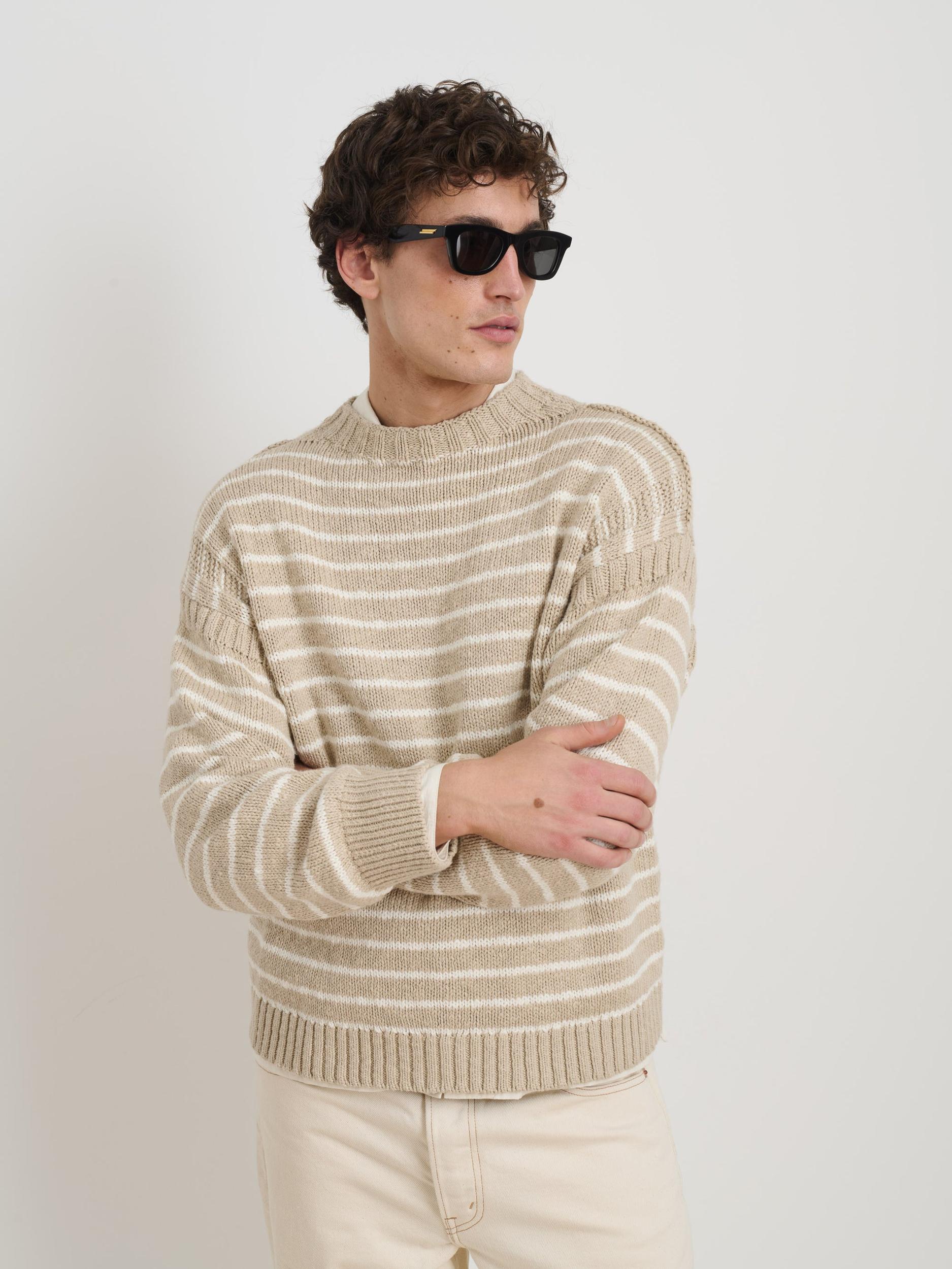Harbor Stripe Sweater In Cotton Product Image