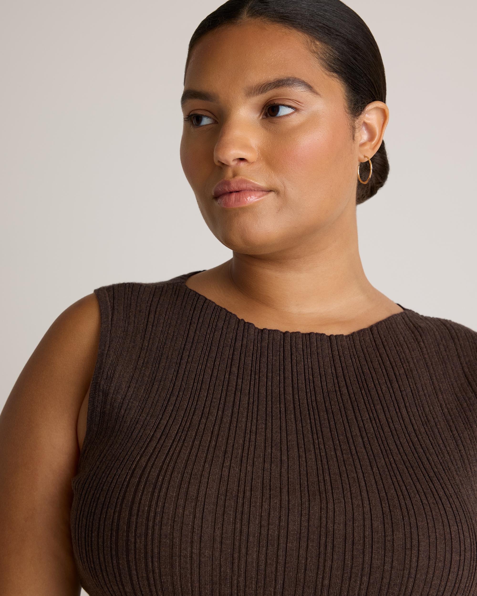 Quince | Women's Cotton Cashmere Ribbed Tank Top Size XS Product Image