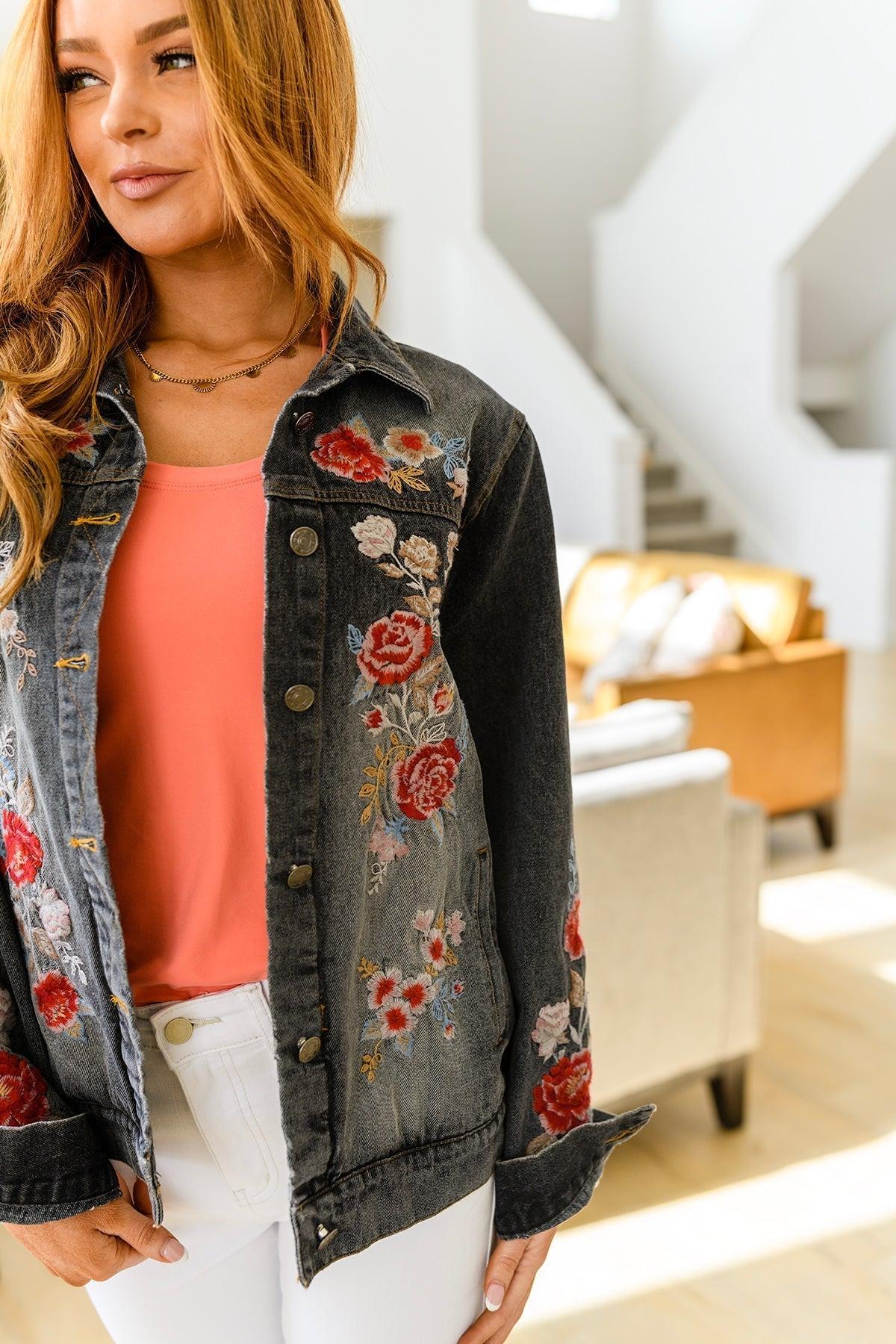Lovely Visions Flower Embroidered Jacket (Online Exclusive) Product Image