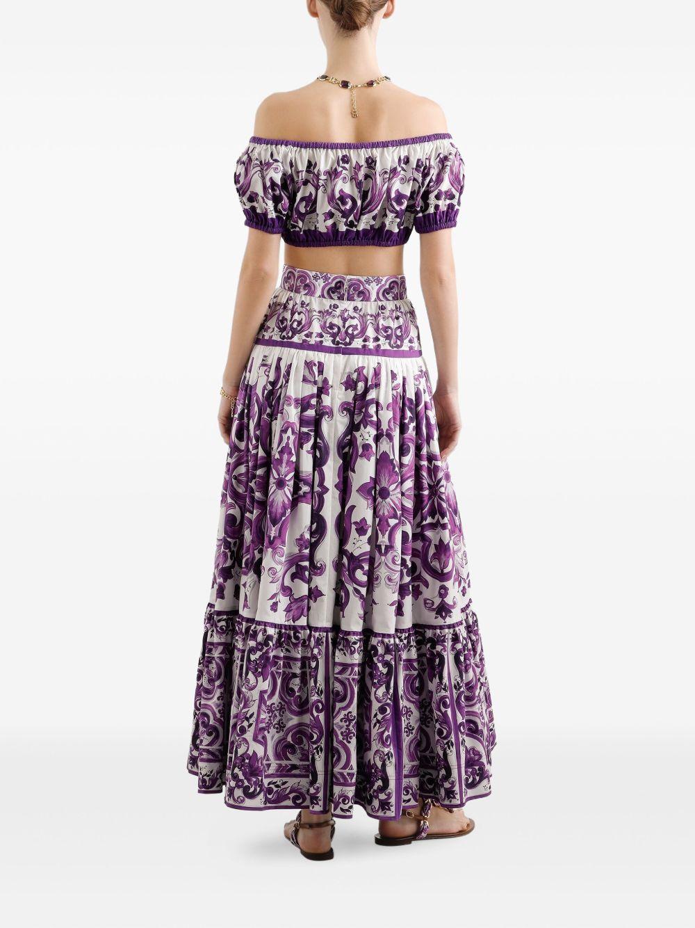 Majolica-print maxi skirt Product Image