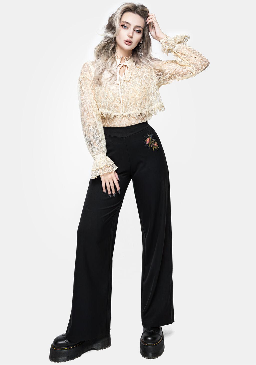 Wither Floral Lace Blouse Top Product Image