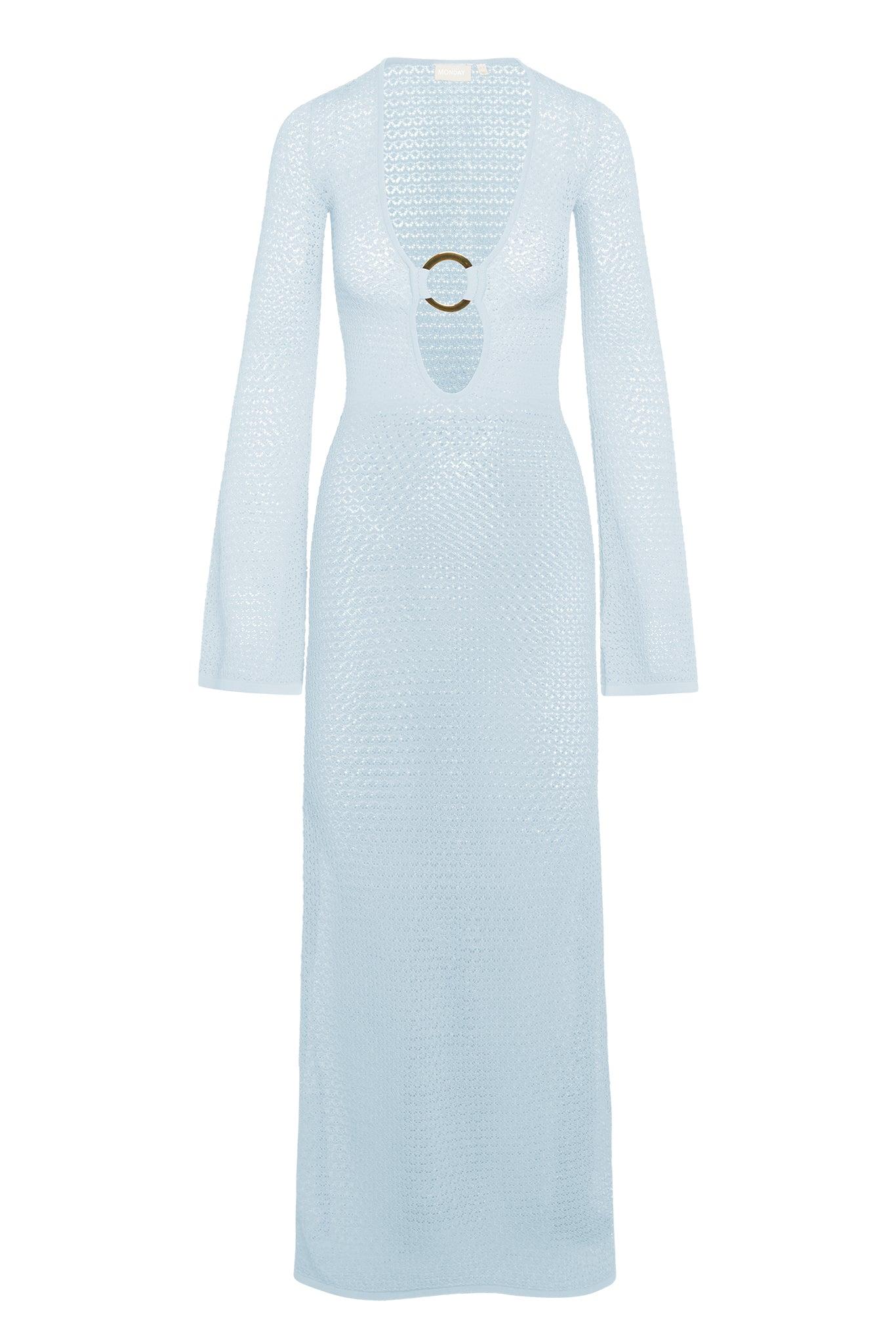 Montego Dress - Ice Lurex Lace Crochet Product Image