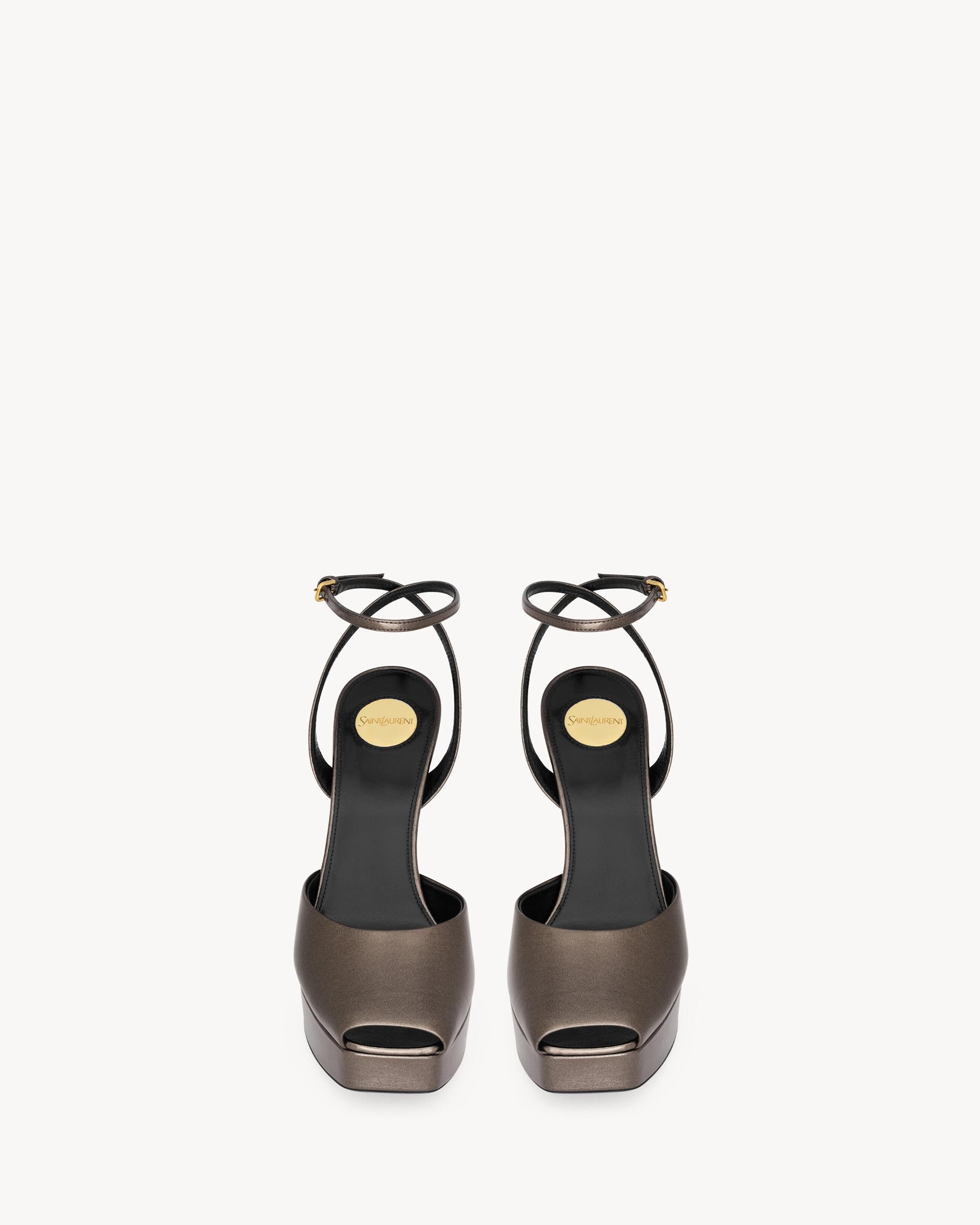 LA SCANDALE platform sandals in smooth leather Product Image