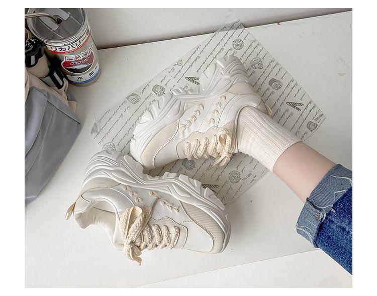 Platform Lace Up Sneakers Product Image